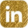Logo LinkedIn doré